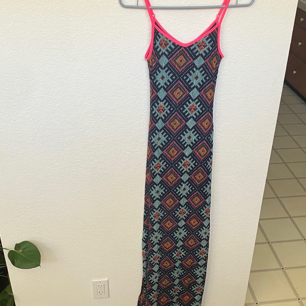 Fire Los Angeles Multicolor Mesh Maxi with Neon Pink Trim